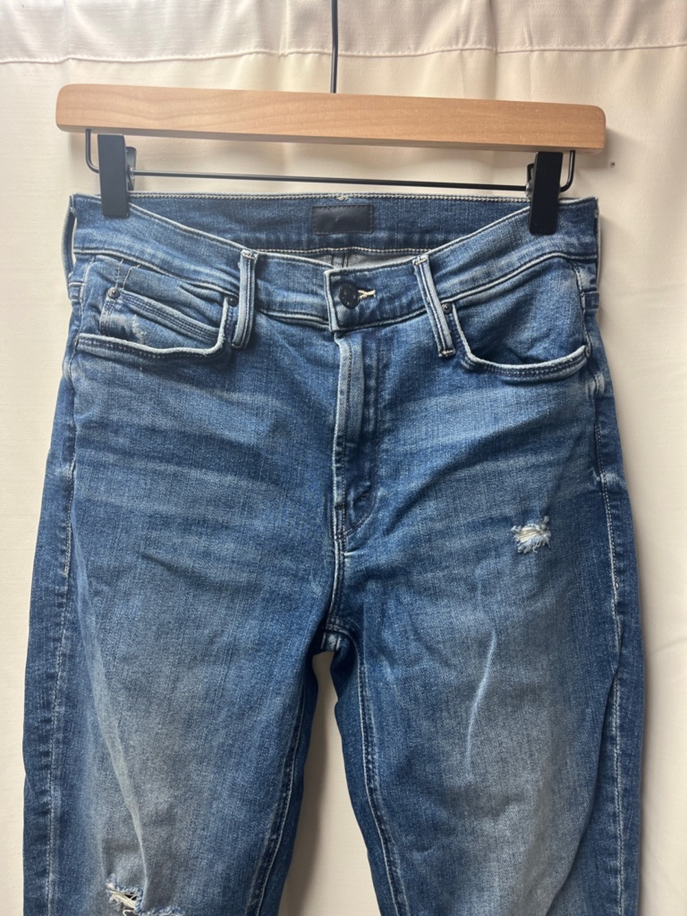 MOTHER The Mid Rise Dazzler Ankle Fray Jean Weekend Warrior- 27 - Picture 5 of 10